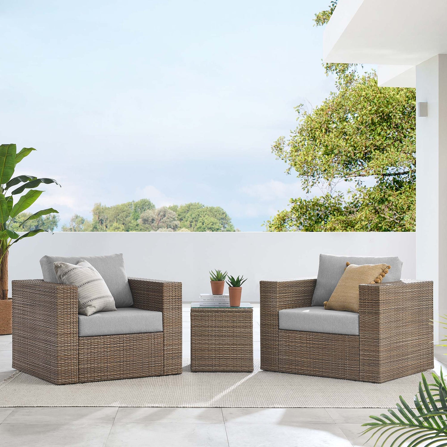 Convene Outdoor Patio Outdoor Patio 3-Piece Furniture Set by Modway