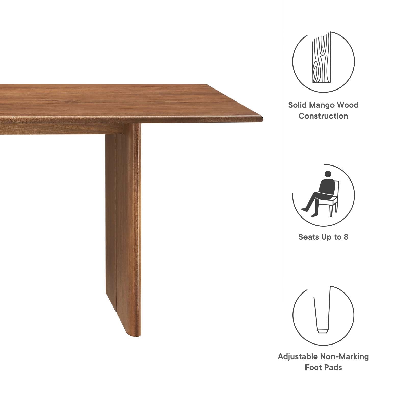 Amistad 86&quot; Wood Dining Table By HouseBean