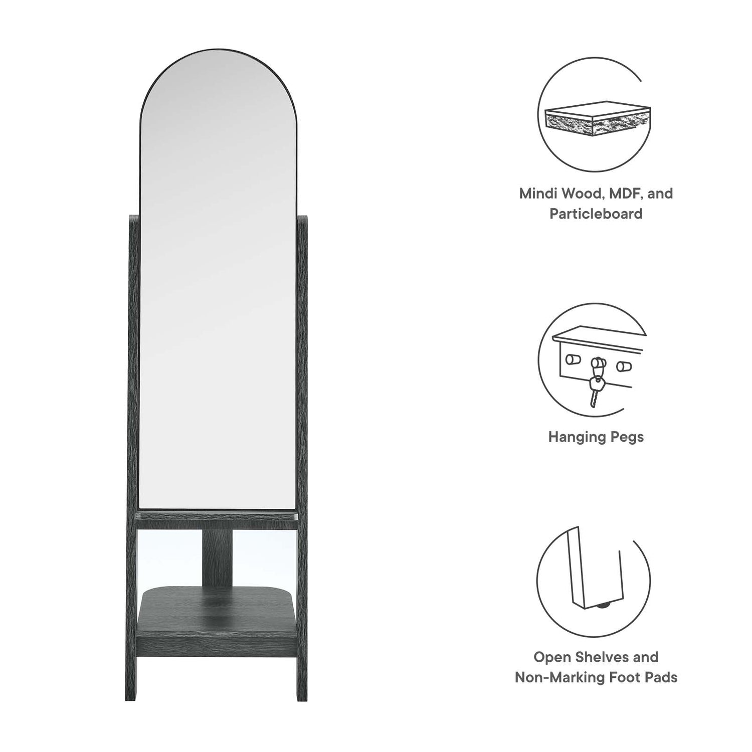 Ascend Standing Mirror By HouseBean