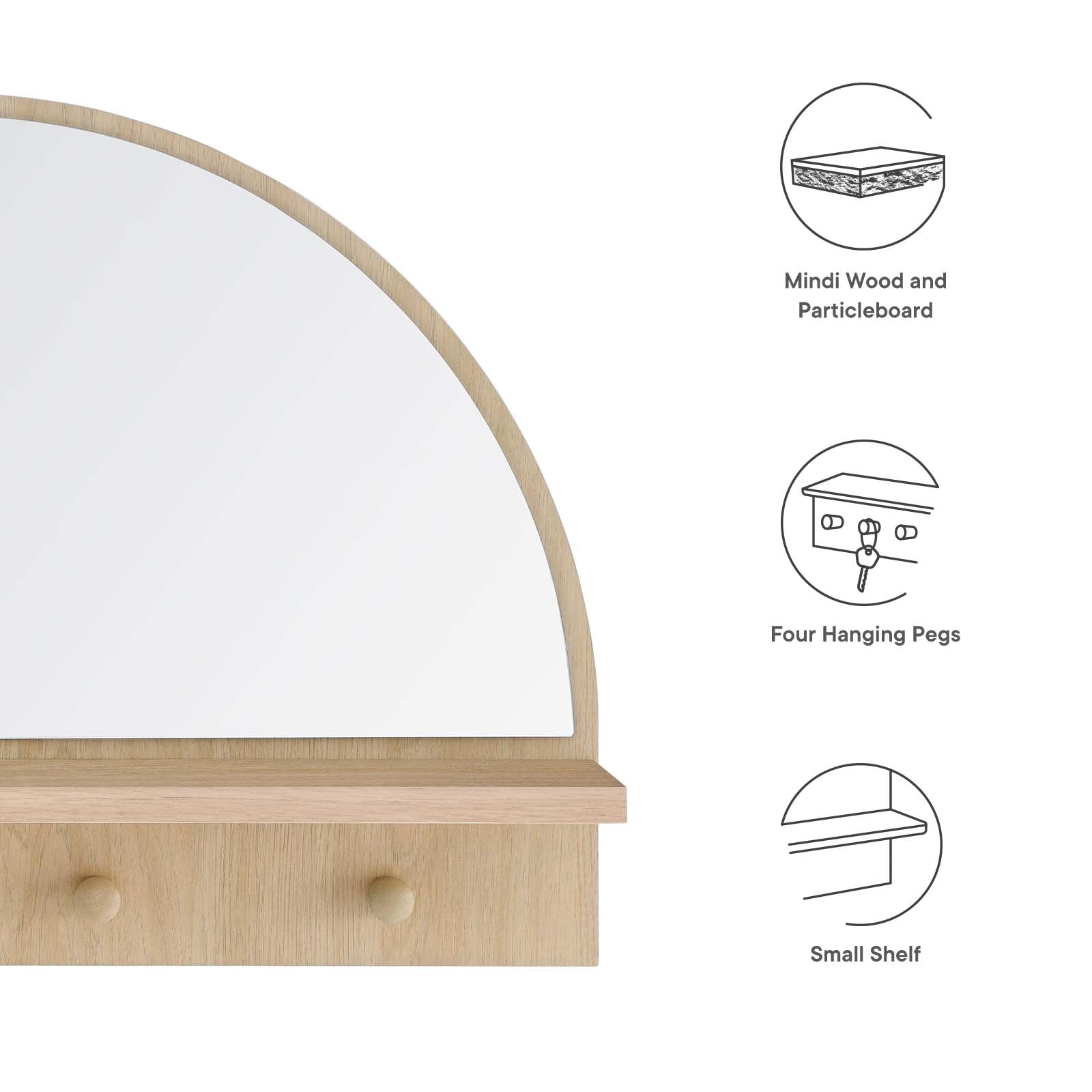 Moonbeam Arched Mirror By HouseBean