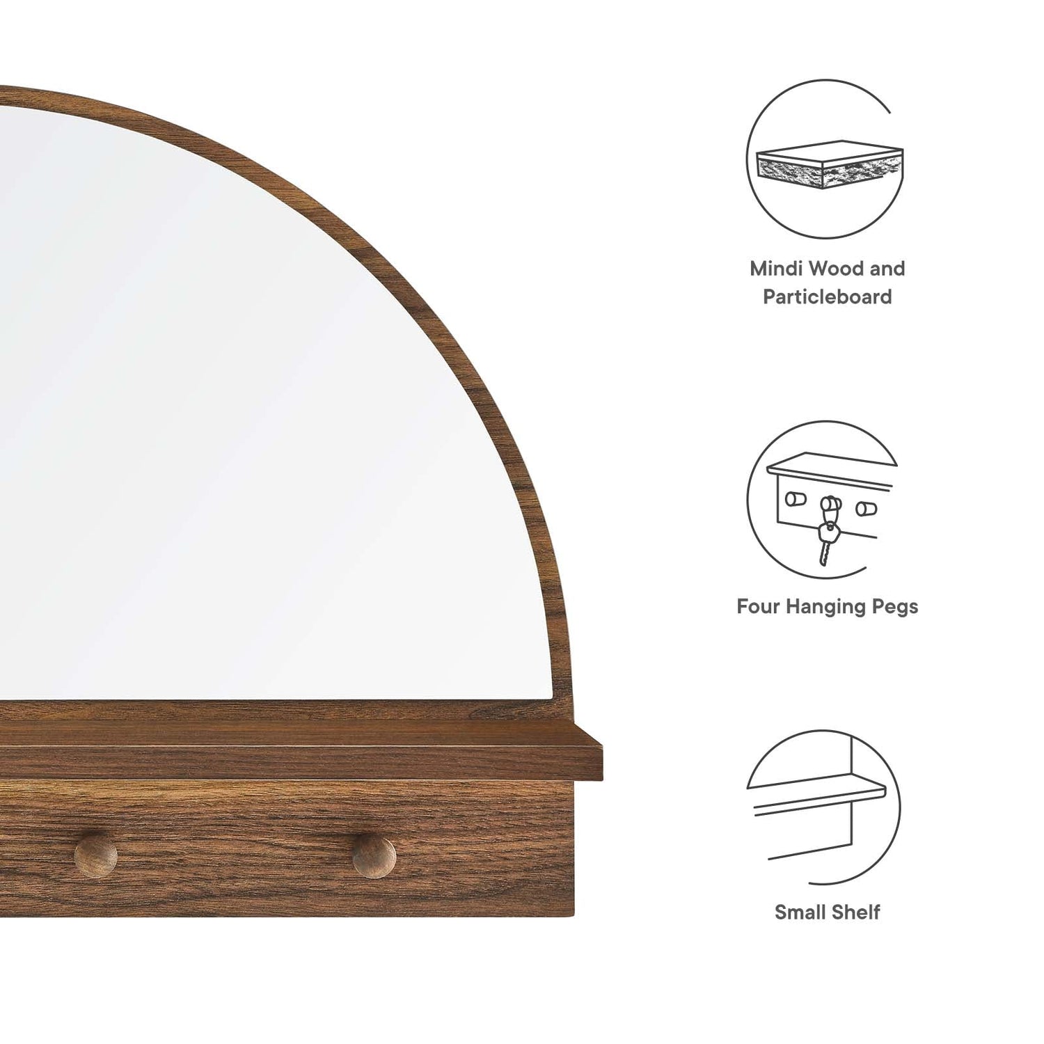 Moonbeam Arched Mirror By HouseBean