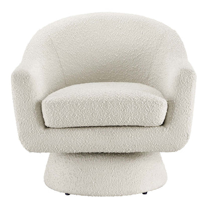 Astral Boucle Fabric Boucle Fabric Swivel Chair By HouseBean