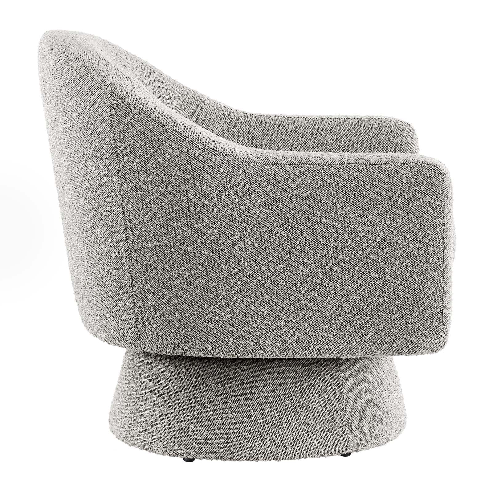 Astral Boucle Fabric Boucle Fabric Swivel Chair By HouseBean