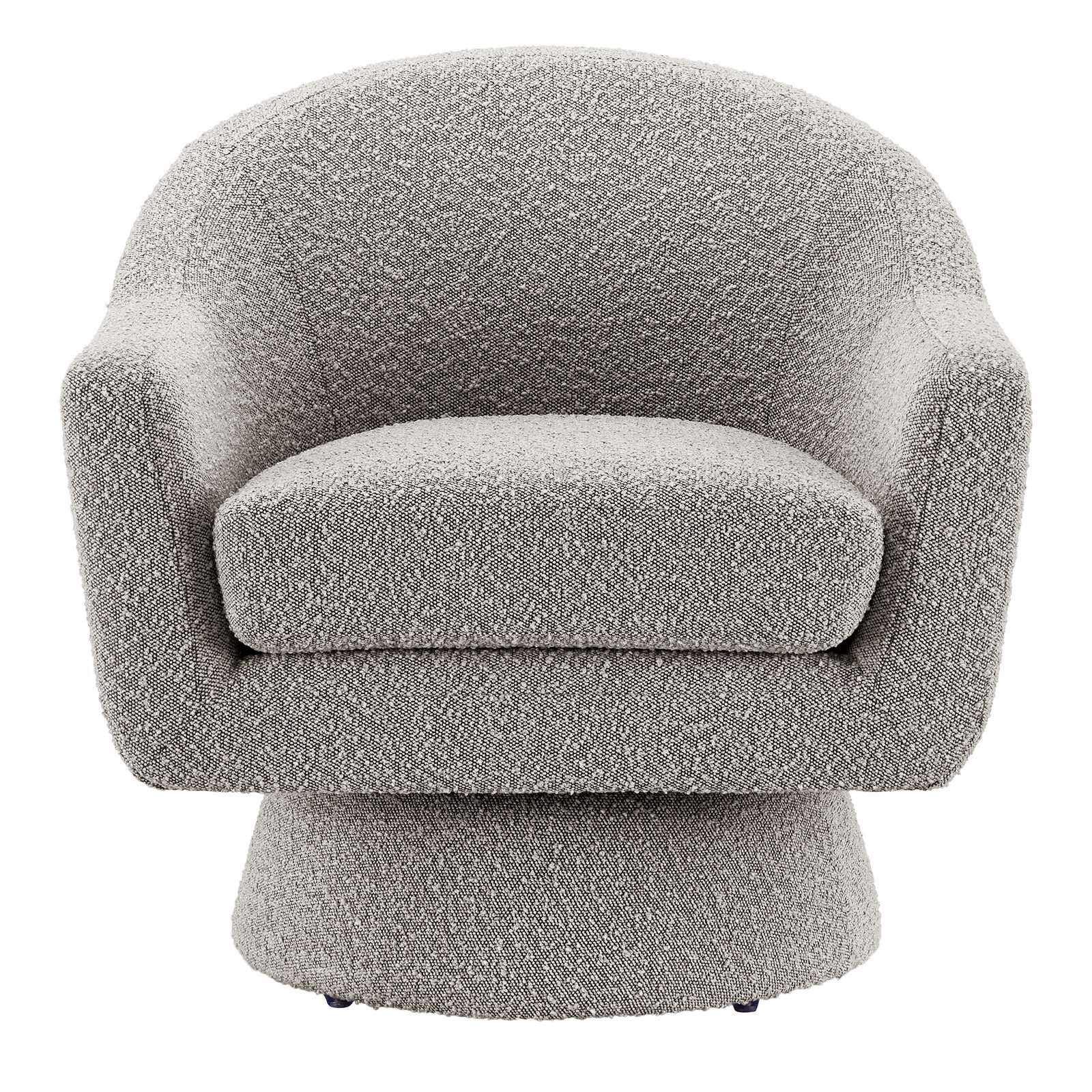 Astral Boucle Fabric Boucle Fabric Swivel Chair By HouseBean