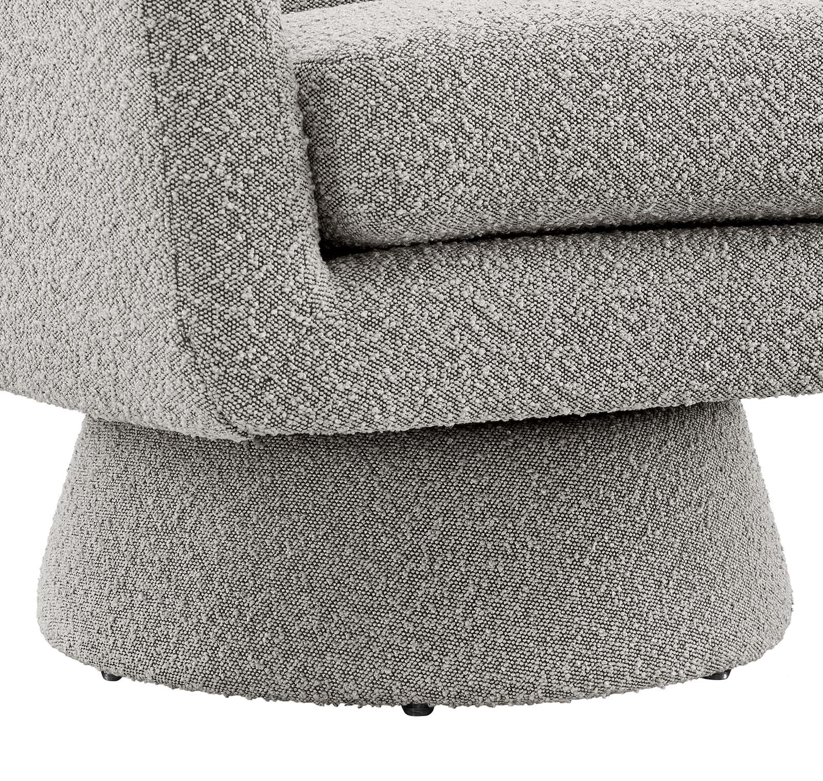 Astral Boucle Fabric Boucle Fabric Swivel Chair By HouseBean