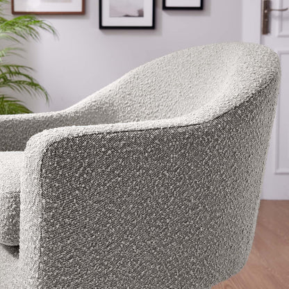 Astral Boucle Fabric Boucle Fabric Swivel Chair By HouseBean