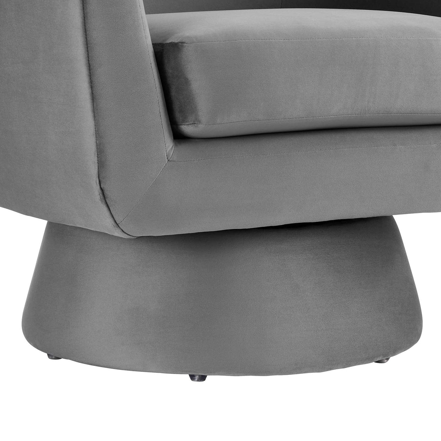 Astral Performance Velvet Fabric and Wood Swivel Chair By HouseBean