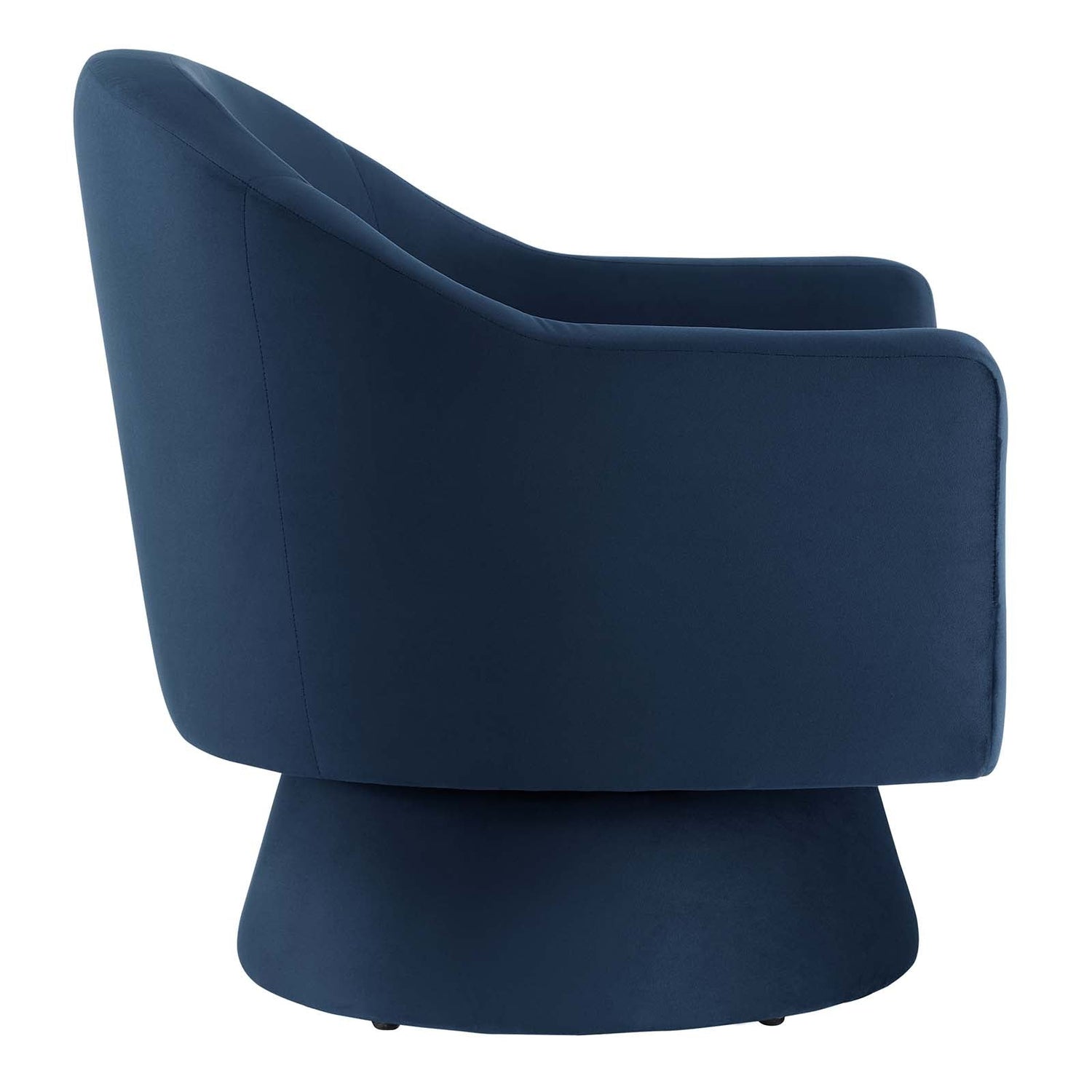 Astral Performance Velvet Fabric and Wood Swivel Chair By HouseBean