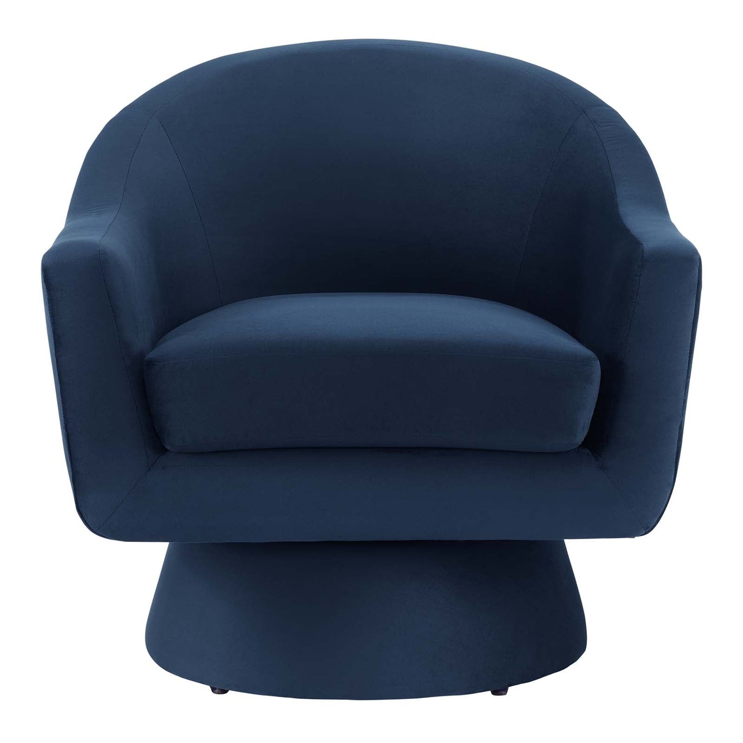 Astral Performance Velvet Fabric and Wood Swivel Chair By HouseBean