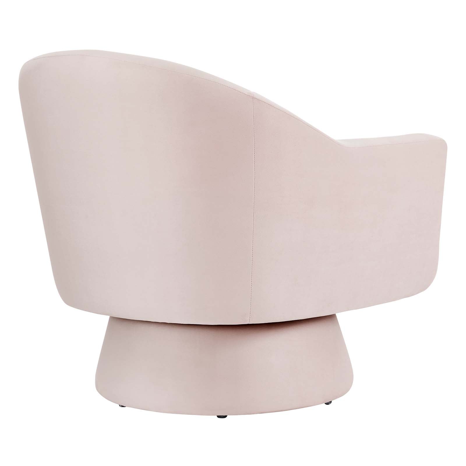 Astral Performance Velvet Fabric and Wood Swivel Chair By HouseBean