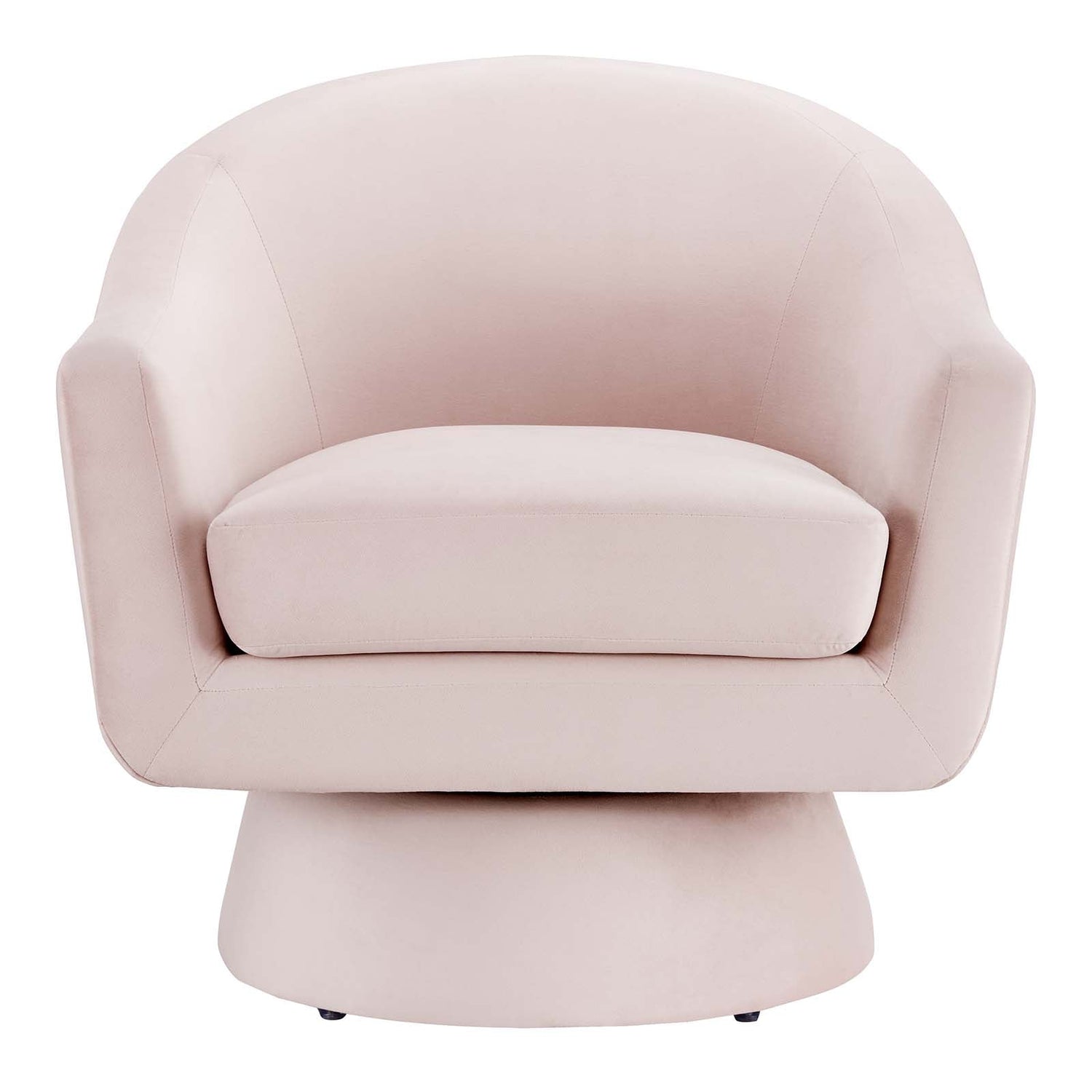 Astral Performance Velvet Fabric and Wood Swivel Chair By HouseBean