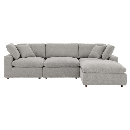 Commix 4-Piece Down Filled Overstuffed Performance Velvet Sectional Sofa by Modway