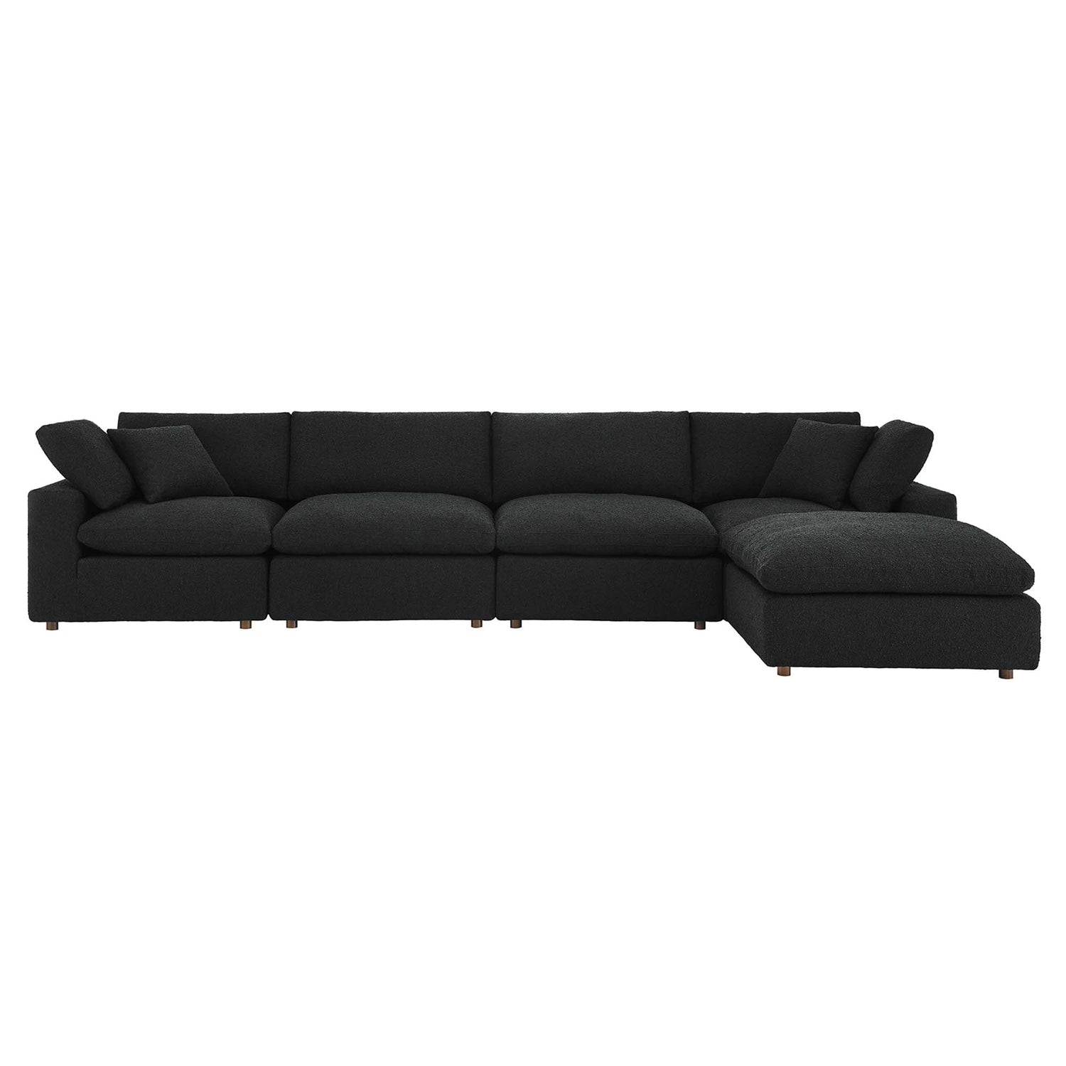 Commix 5-Piece Down Filled Overstuffed Performance Velvet Sectional Sofa by Modway