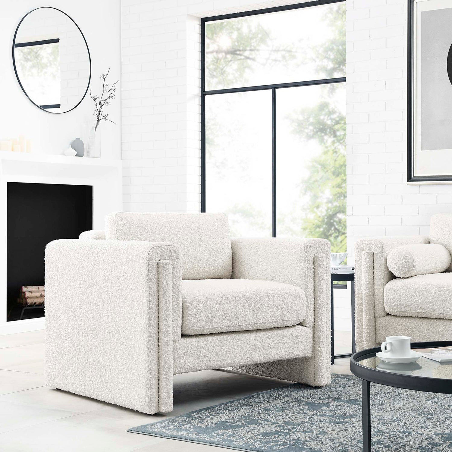 Visible Boucle Fabric Armchair by Modway