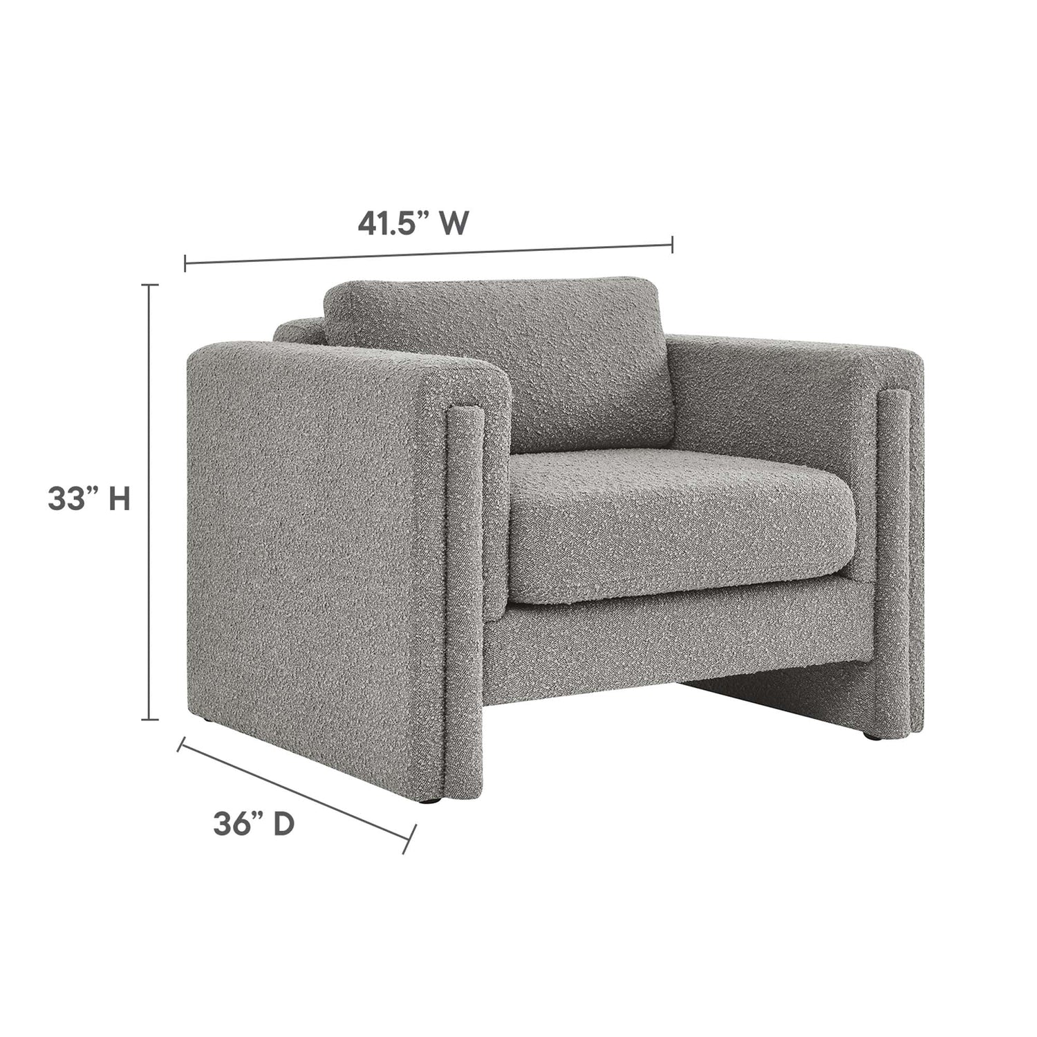 Visible Boucle Fabric Armchair by Modway