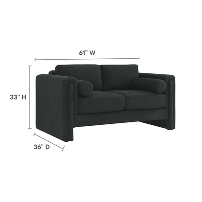 Visible Boucle Fabric Loveseat by Modway