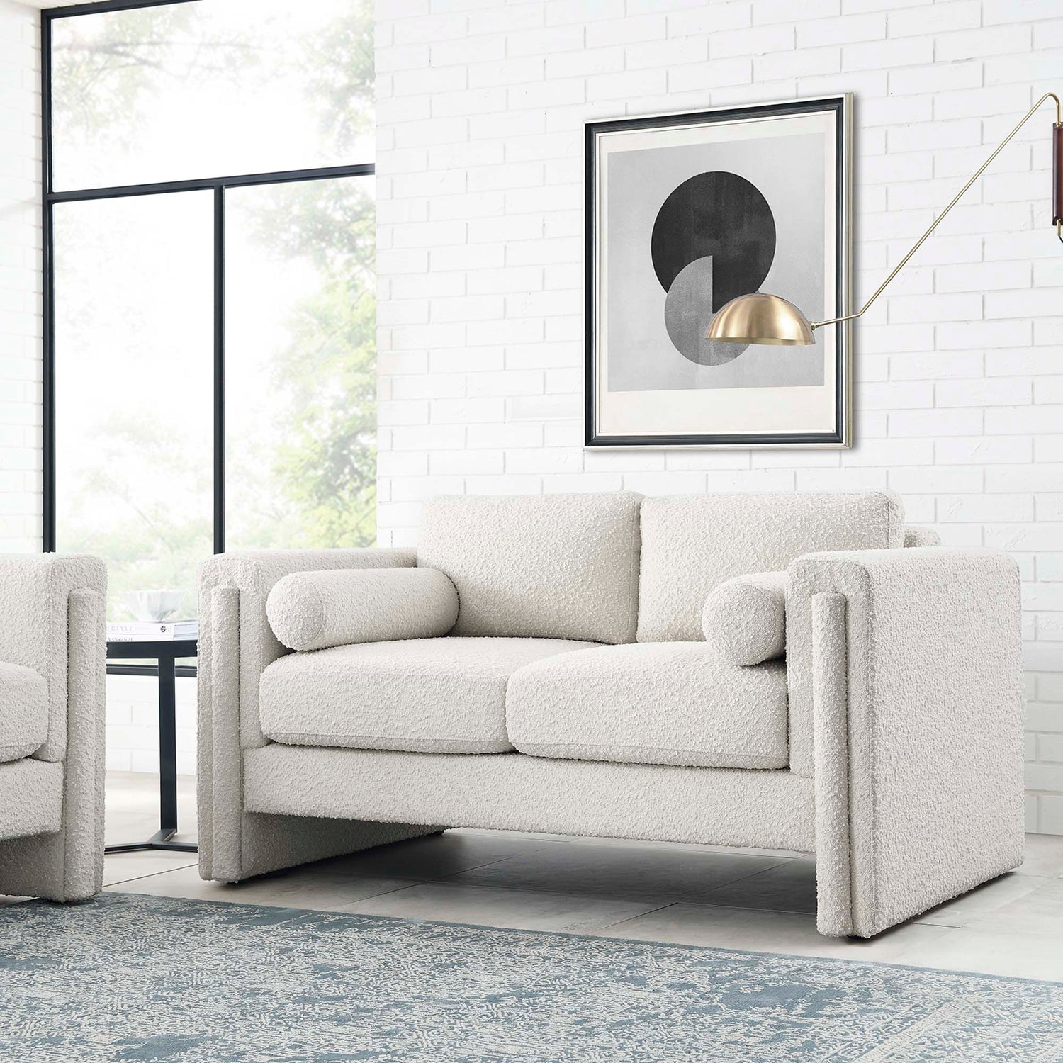 Visible Boucle Fabric Loveseat by Modway
