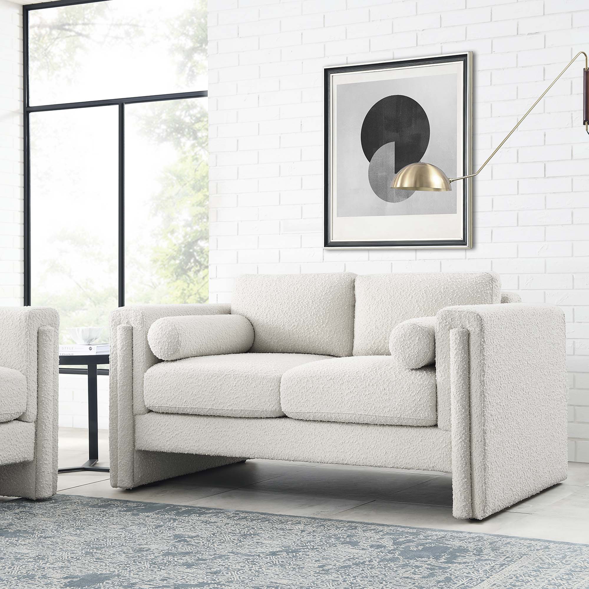 Visible Boucle Fabric Loveseat by Modway