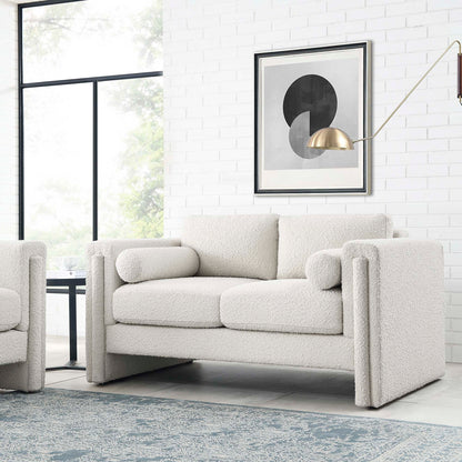 Visible Boucle Fabric Loveseat by Modway