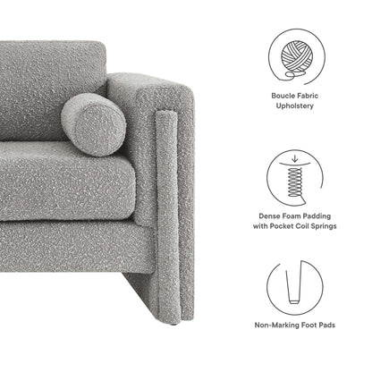 Visible Boucle Fabric Loveseat by Modway