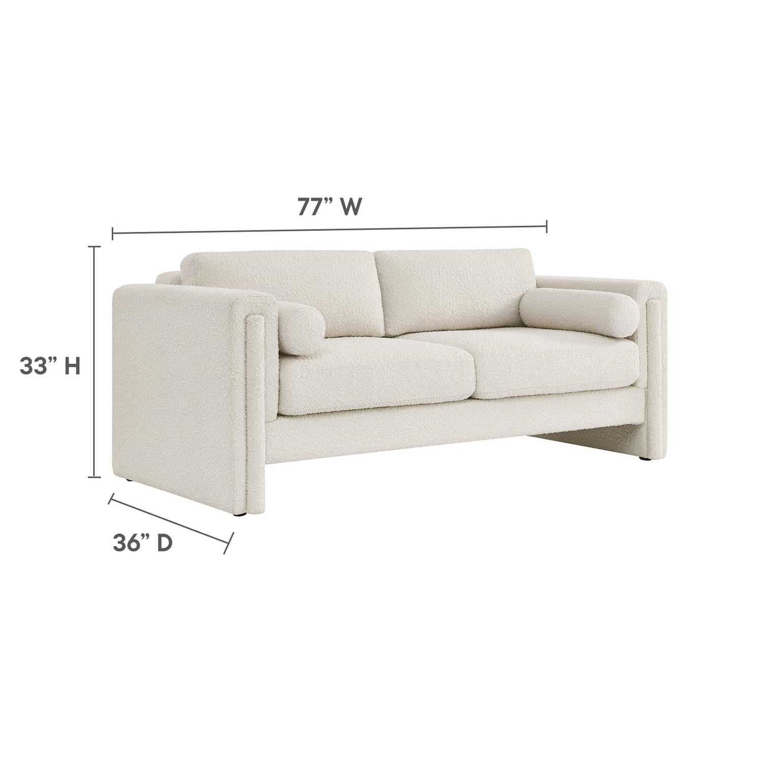 Visible Boucle Fabric Sofa by Modway