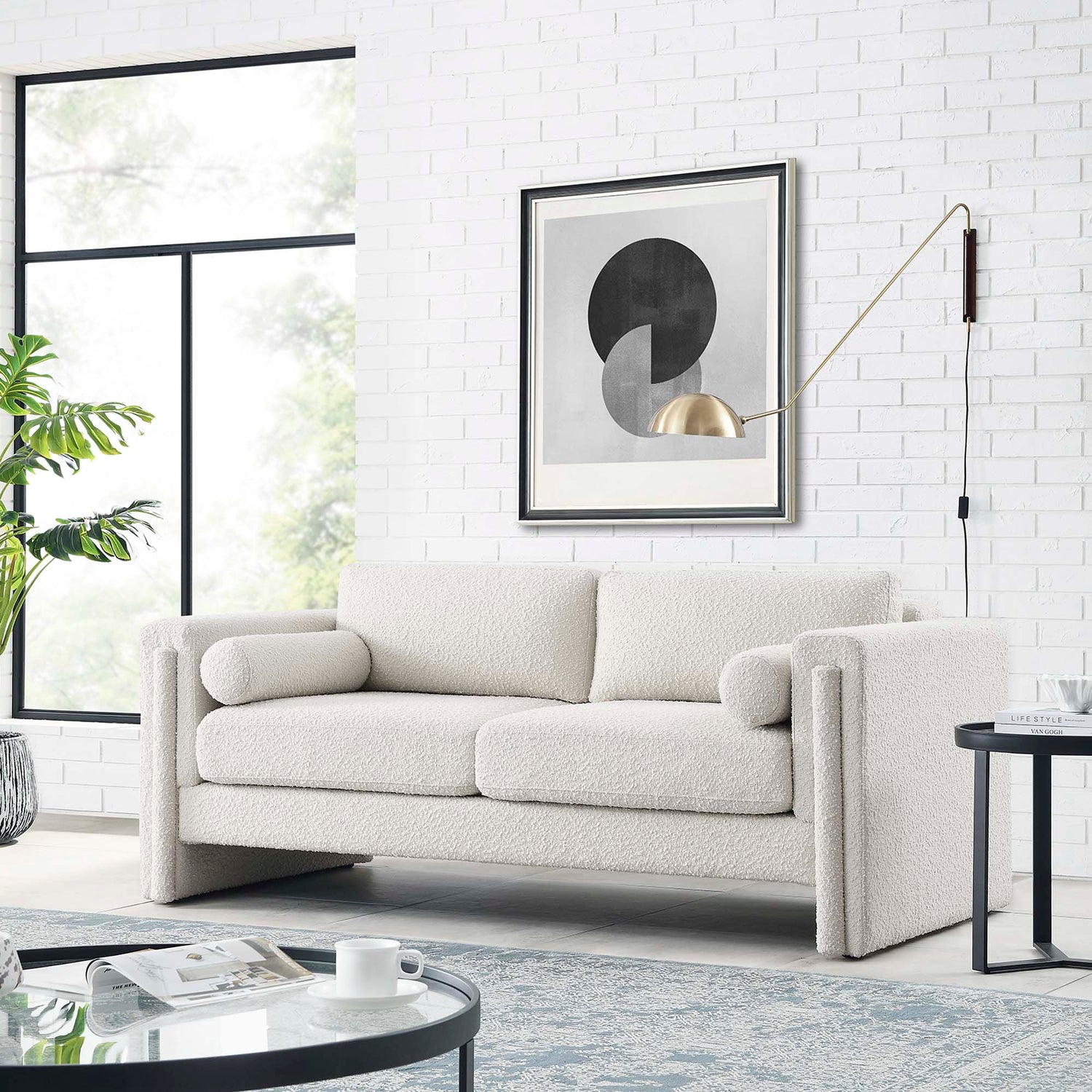 Visible Boucle Fabric Sofa by Modway