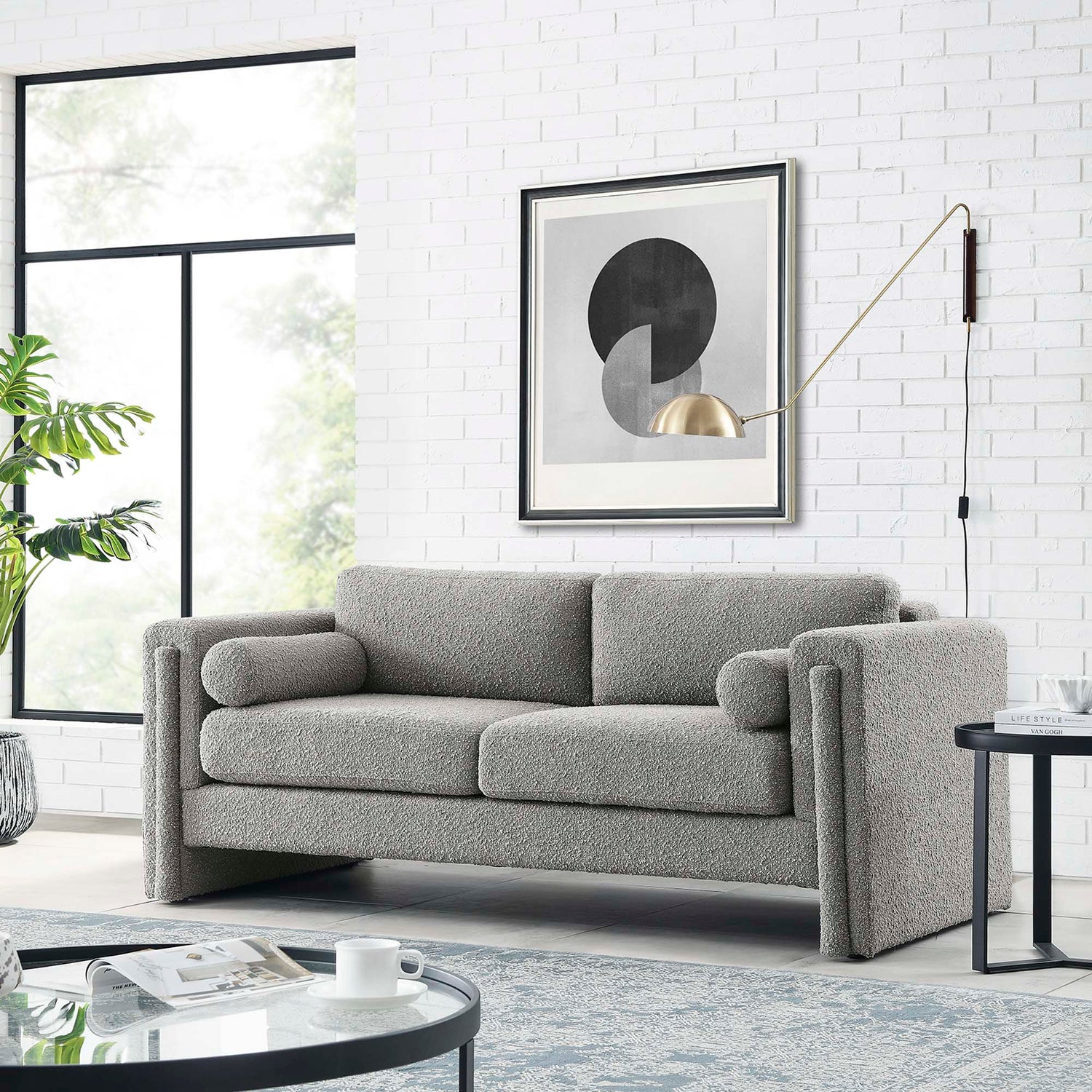 Visible Boucle Fabric Sofa by Modway