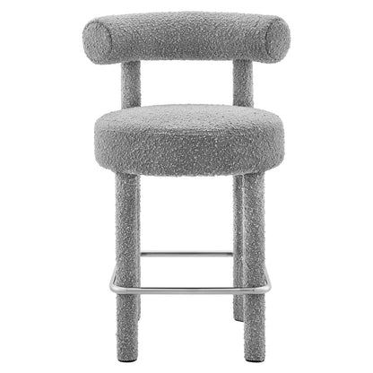 Toulouse Boucle Fabric Counter Stool By HouseBean