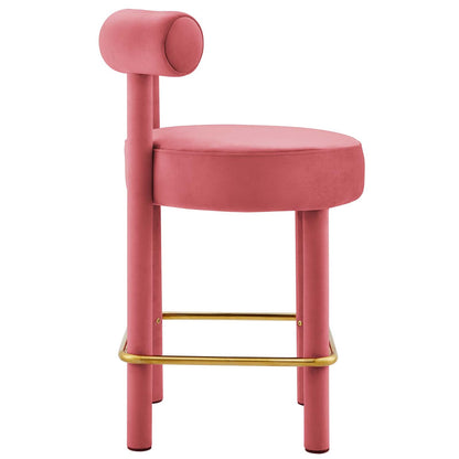 Toulouse Performance Velvet Counter Stool By HouseBean