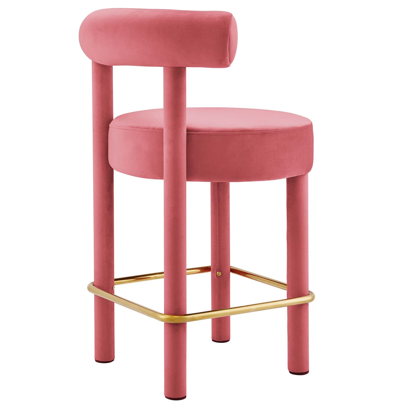 Toulouse Performance Velvet Counter Stool By HouseBean