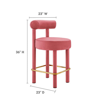 Toulouse Performance Velvet Counter Stool By HouseBean