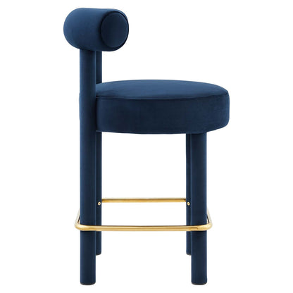 Toulouse Performance Velvet Counter Stool By HouseBean