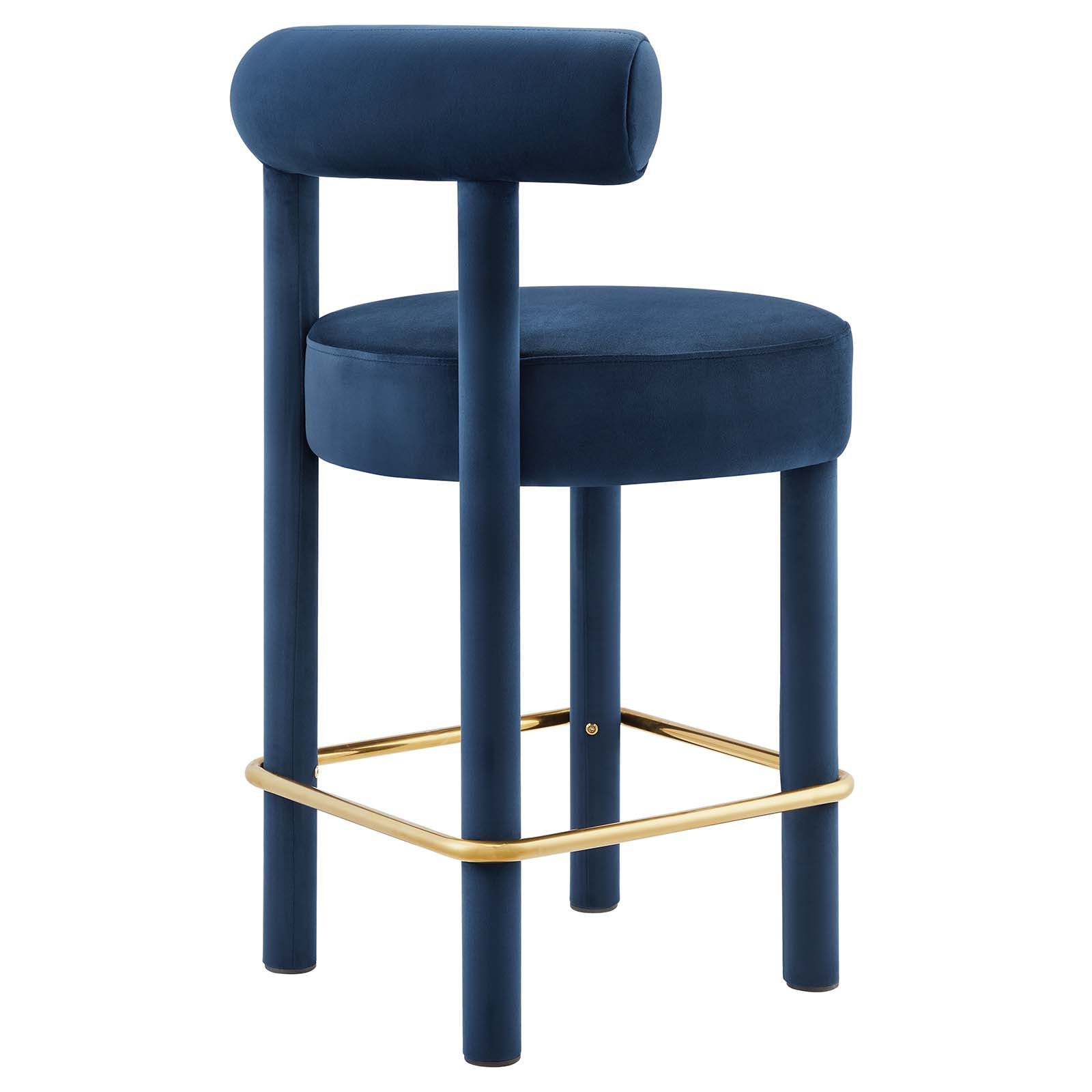 Toulouse Performance Velvet Counter Stool By HouseBean