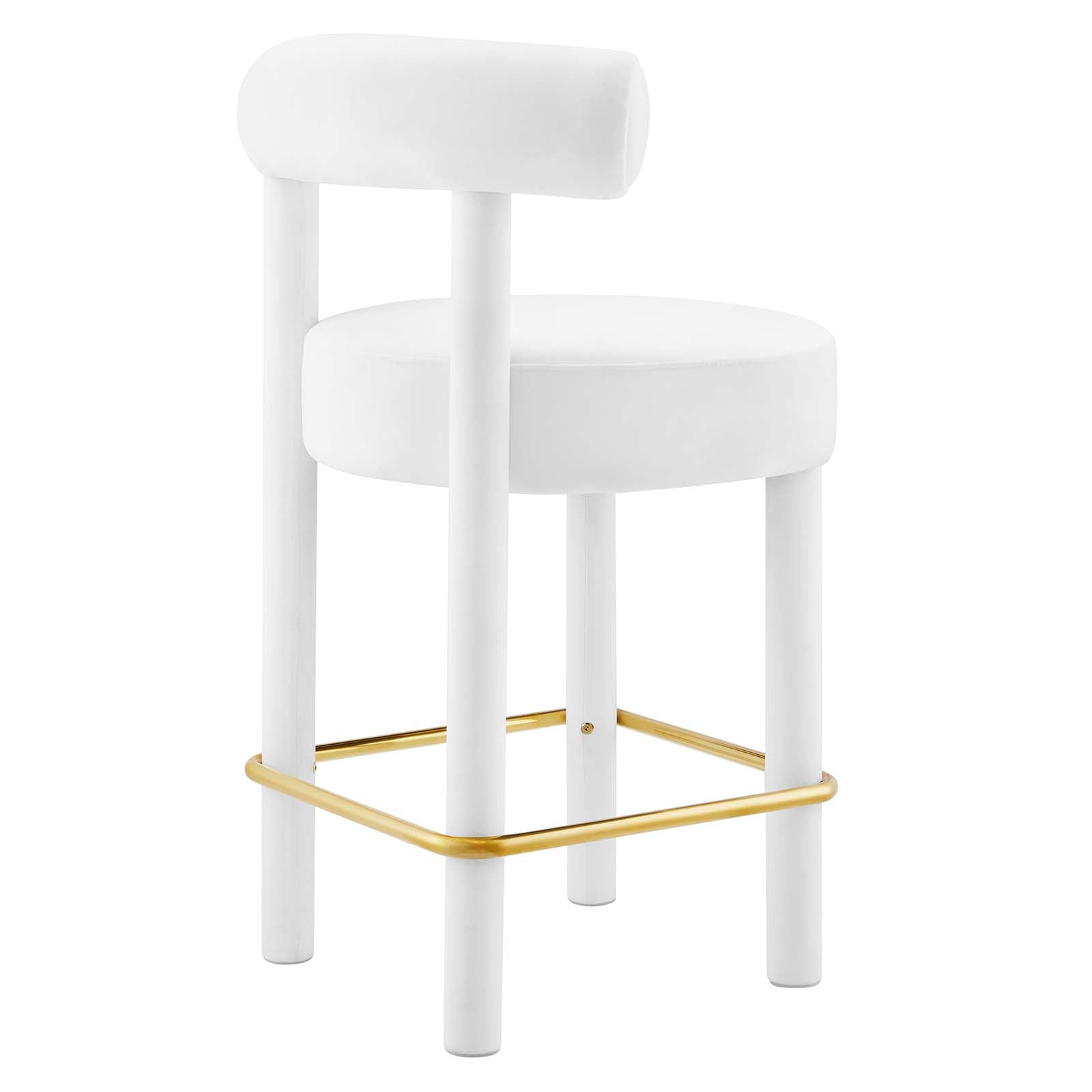 Toulouse Performance Velvet Counter Stool By HouseBean