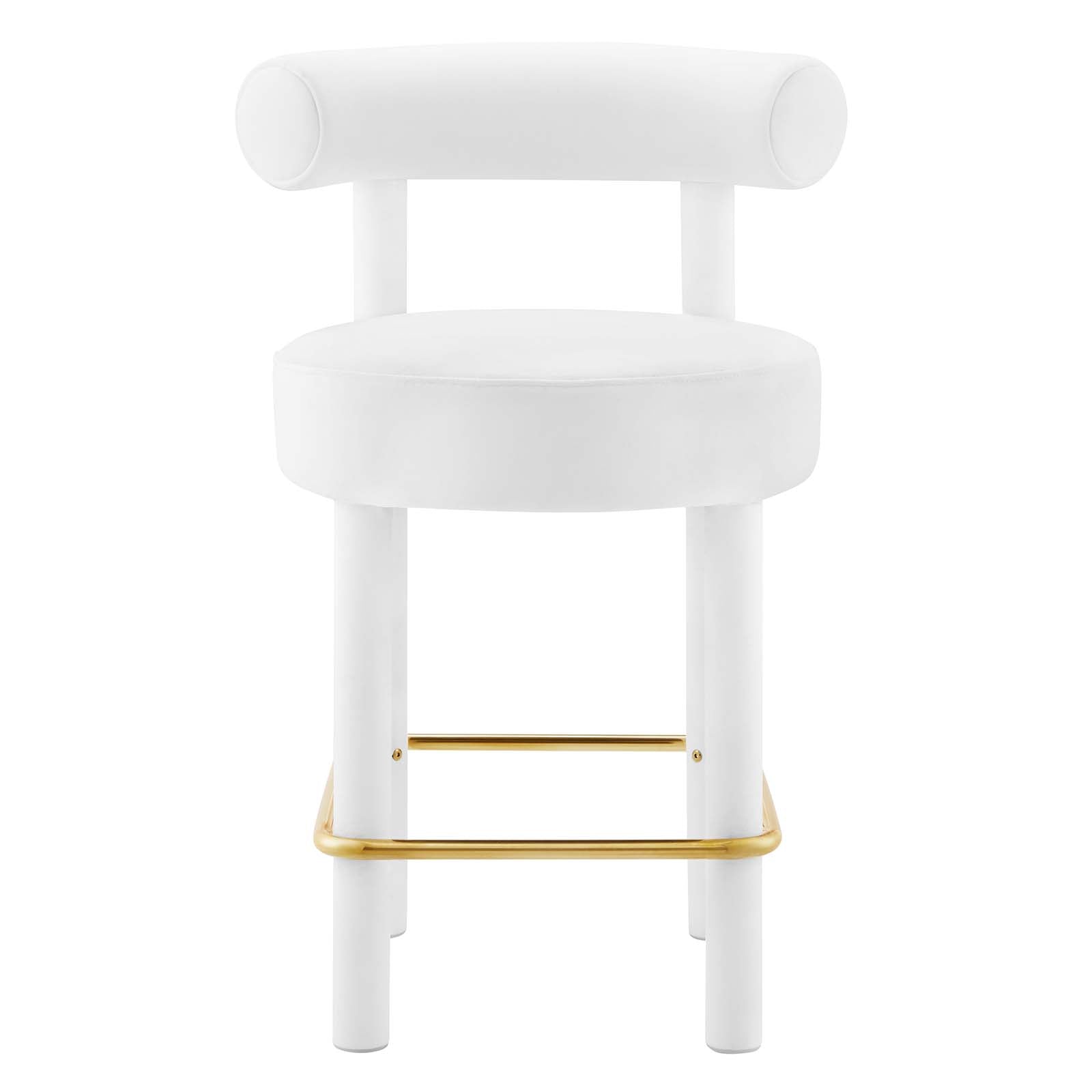 Toulouse Performance Velvet Counter Stool By HouseBean