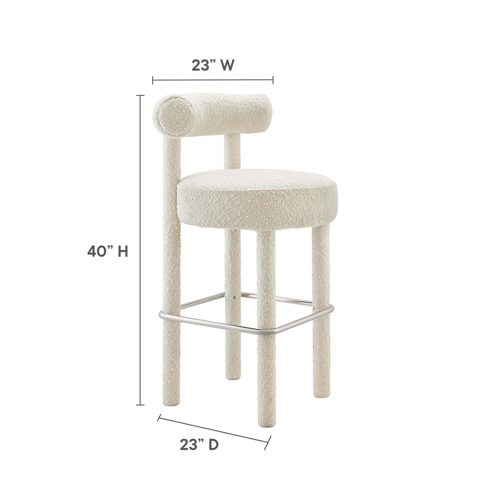 Toulouse Boucle Fabric Bar Stool By HouseBean