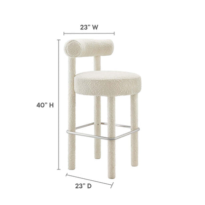 Toulouse Boucle Fabric Bar Stool By HouseBean