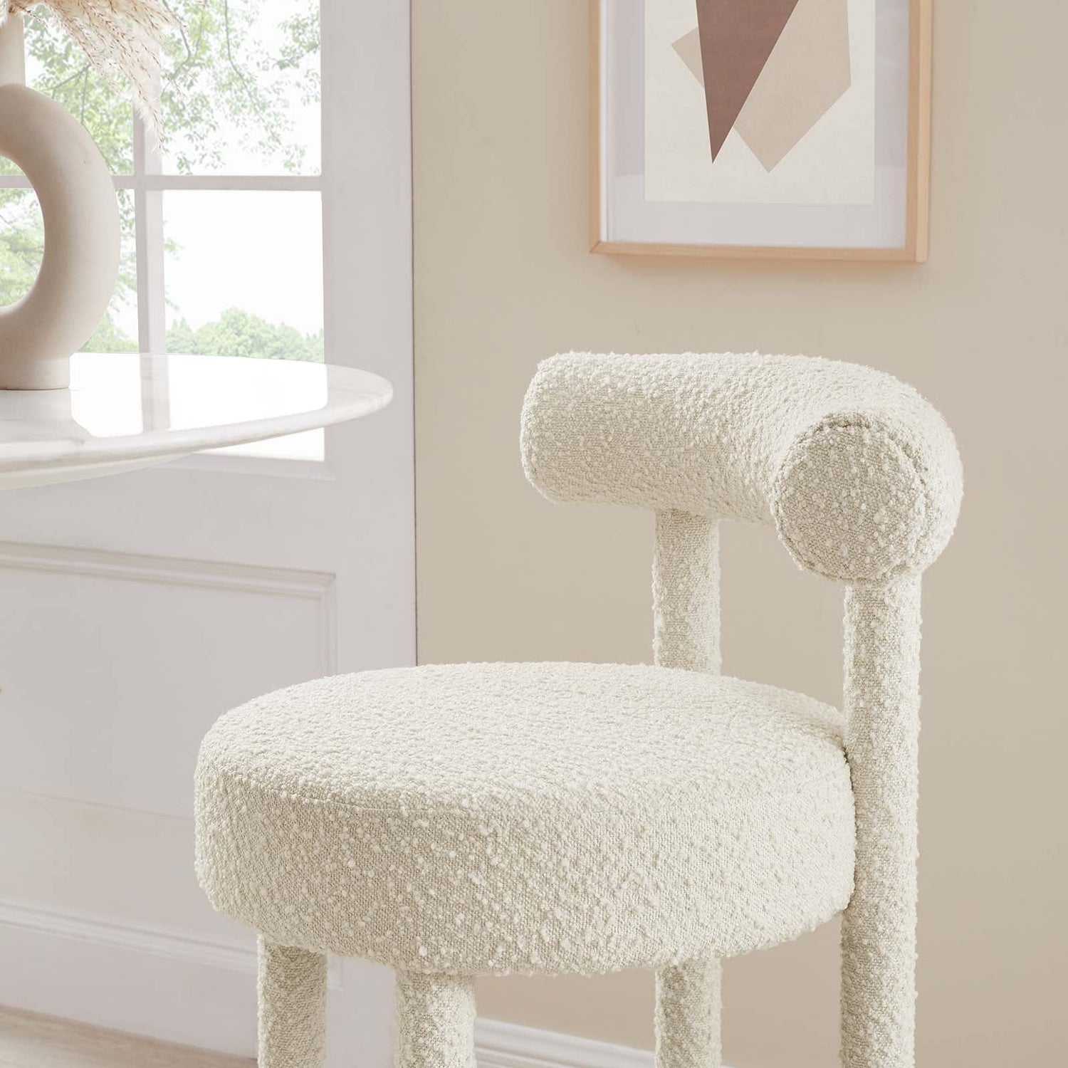 Toulouse Boucle Fabric Bar Stool By HouseBean