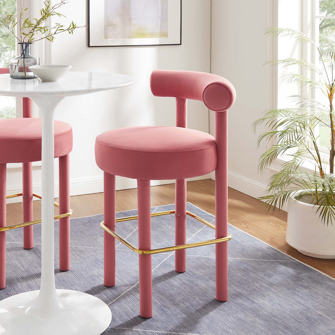 Toulouse Performance Velvet Bar Stool by Modway