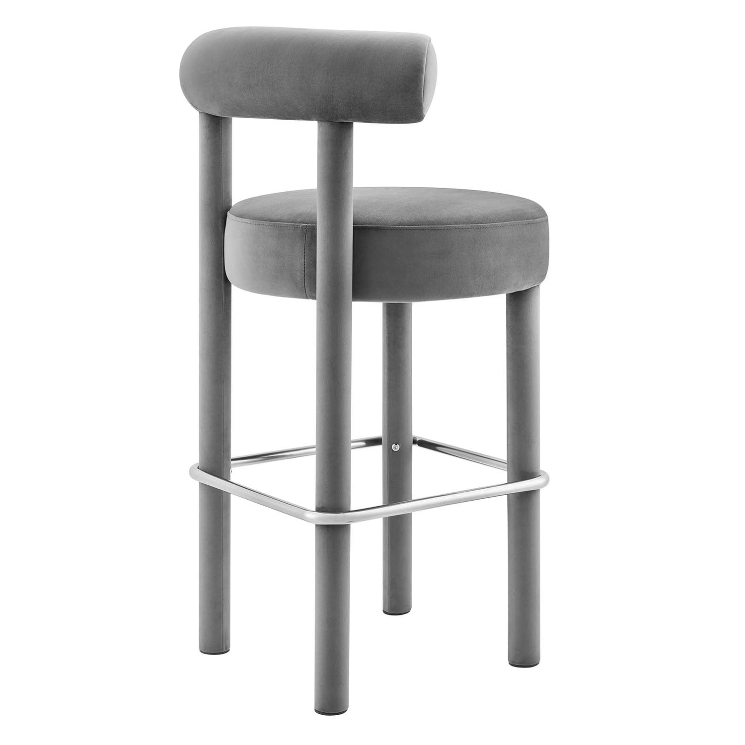 Toulouse Performance Velvet Bar Stool By HouseBean