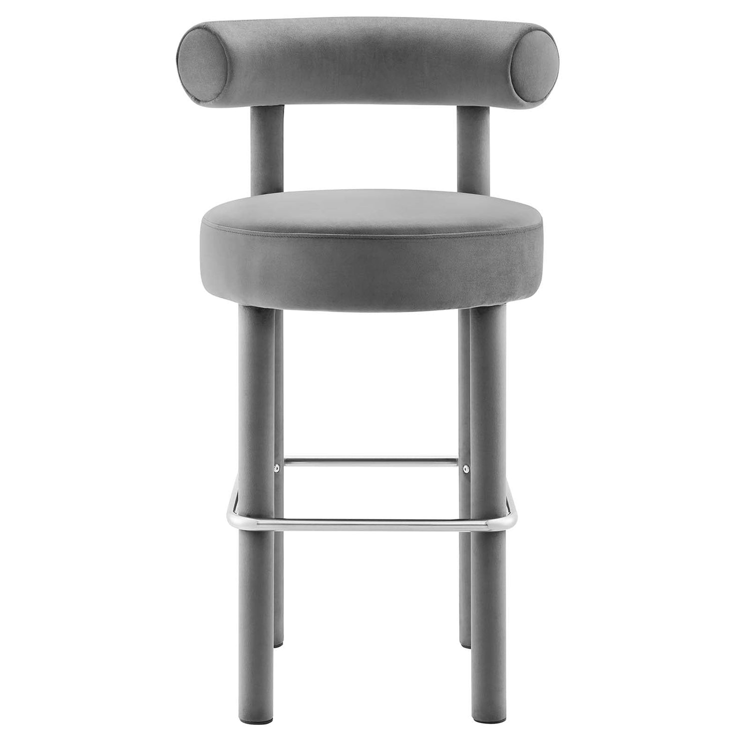 Toulouse Performance Velvet Bar Stool By HouseBean