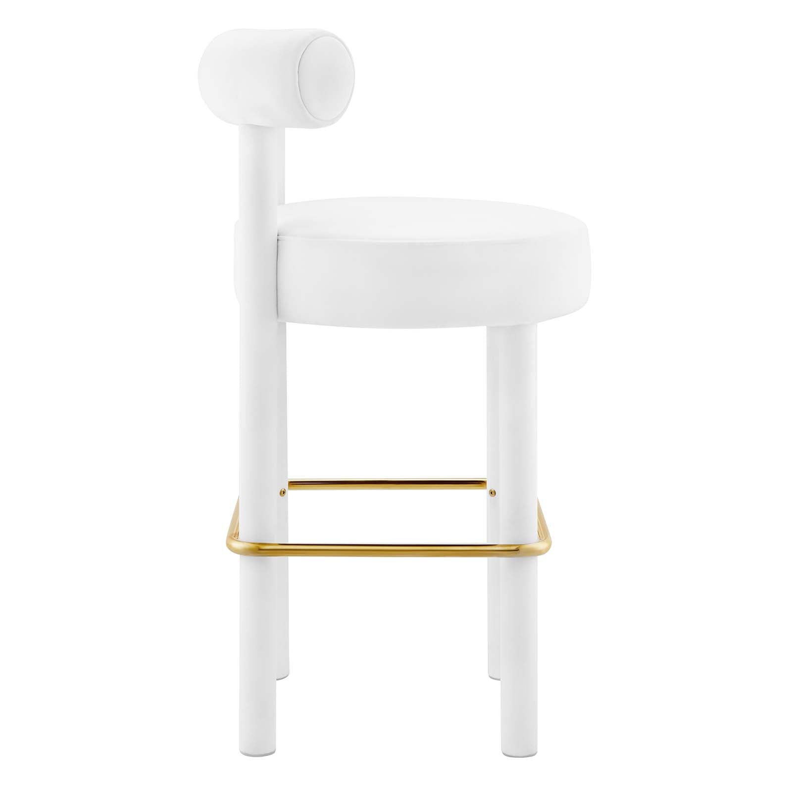 Toulouse Performance Velvet Bar Stool By HouseBean