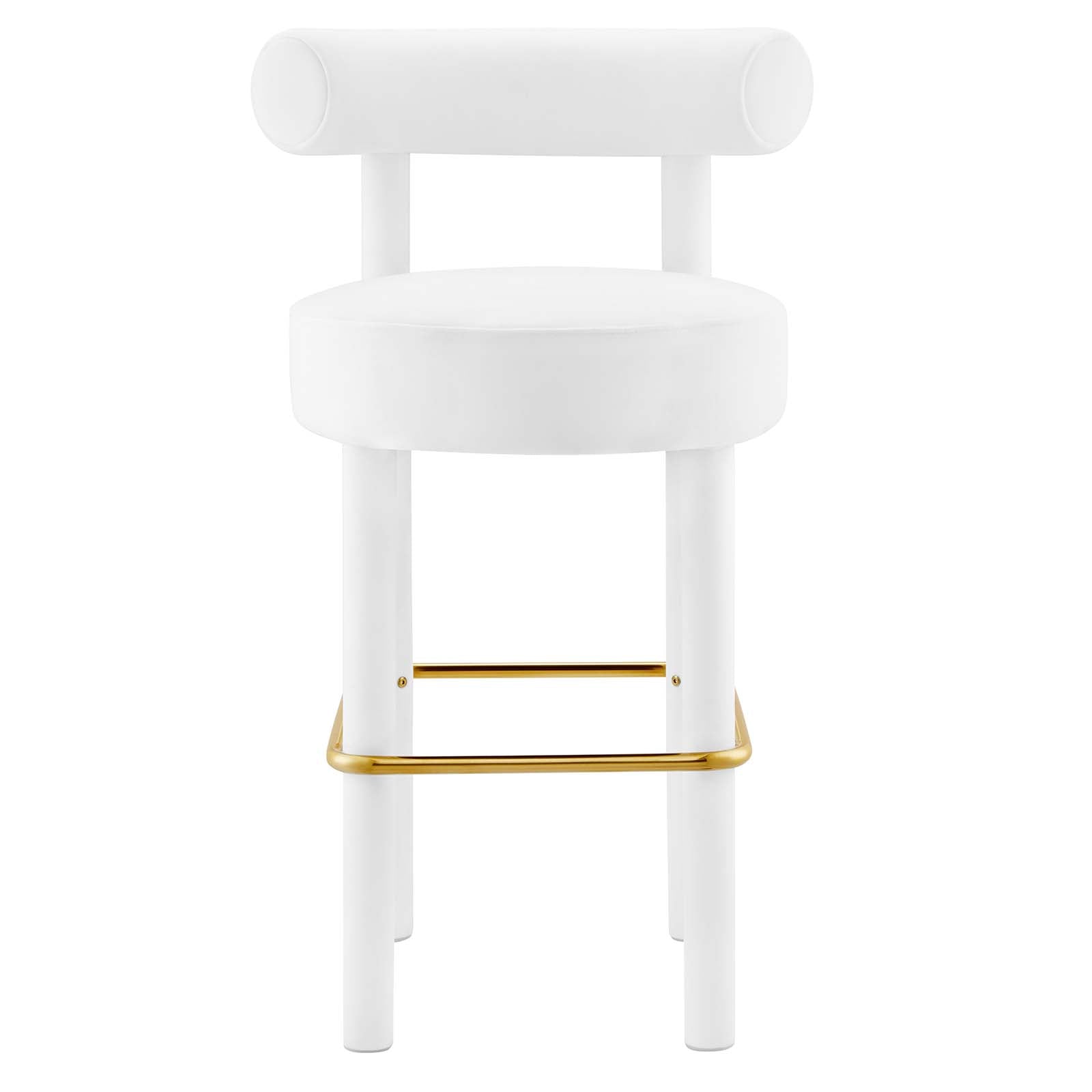 Toulouse Performance Velvet Bar Stool By HouseBean