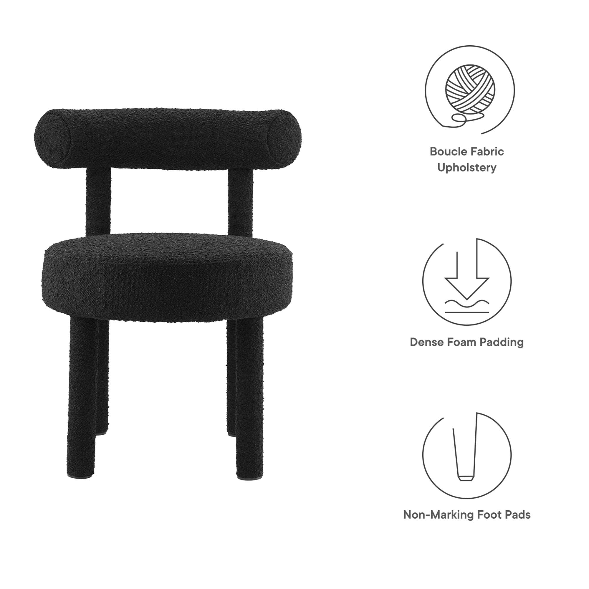 Toulouse Boucle Fabric Dining Chair by Modway