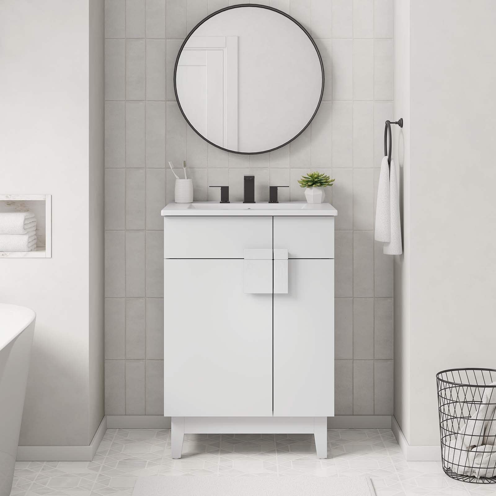 Miles 24‚Äö√Ñ√π Bathroom Vanity Cabinet (Sink Basin Not Included) By HouseBean