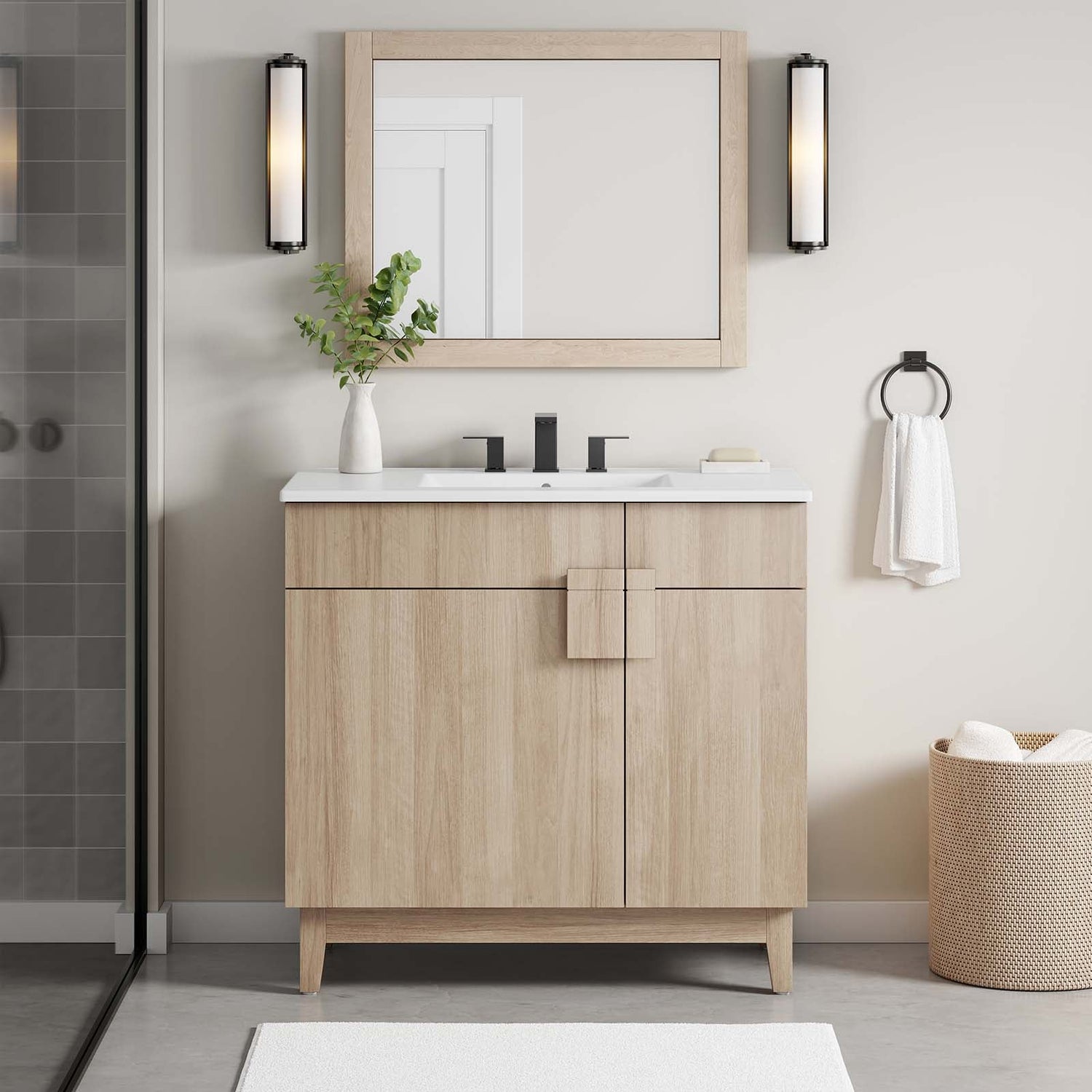 Miles 36‚Äö√Ñ√π Bathroom Vanity Cabinet (Sink Basin Not Included) By HouseBean