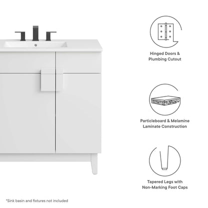 Miles 36‚Äö√Ñ√π Bathroom Vanity Cabinet (Sink Basin Not Included) By HouseBean