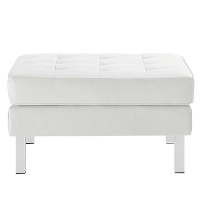 Loft Tufted Vegan Leather Armchair and Ottoman Set by Modway