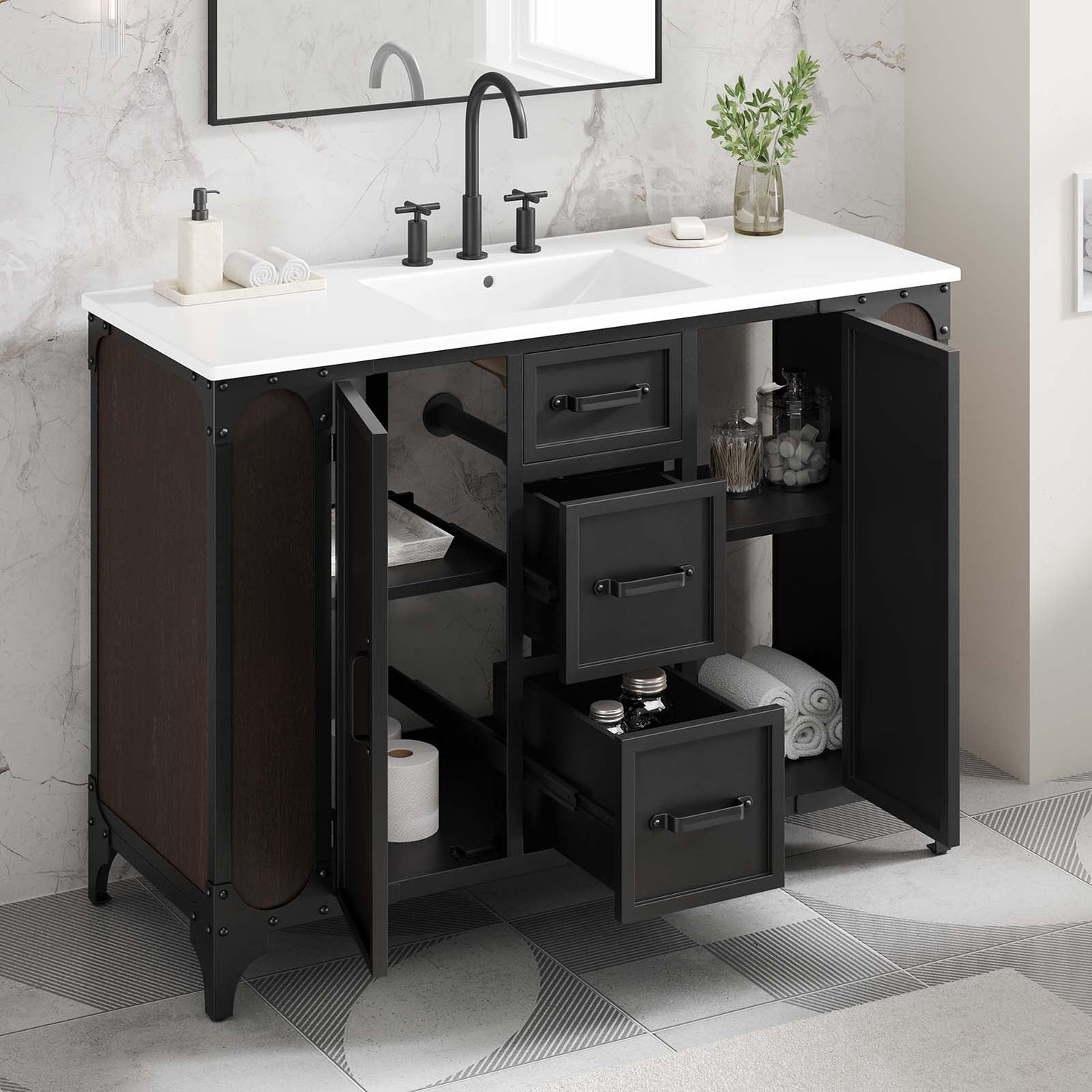 Steamforge 48&quot; Single Sink Bathroom Vanity By HouseBean