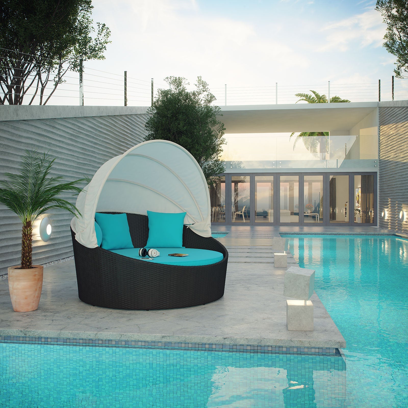 Siesta Canopy Outdoor Patio Daybed by Modway